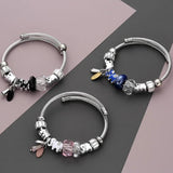 Elephant Cuff Bracelet Femme Acrylic Bead Steel Chain Women Jewelry
