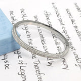 Stainless Steel Crystal Bracelets 4 Rows Geometry Bangle