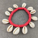 Bohemian Sea Shell Bracelet Anklet Hand Heishi Beaded Pulseira DIY Beach Jewelry