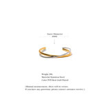 18K Plated Steel Double Cuff Bangle Bracelet