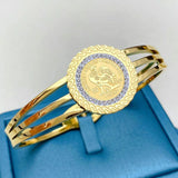 316L Stainless Steel Rooster Image Bracelet for Women