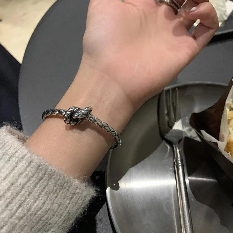 Vintage Braided Twist Knot Bracelet For Woman
