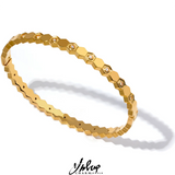 18K Plated Stainless Steel Bracelet Bangle Zircon Charm Jewelry