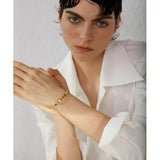 18K Plated Stainless Steel Bracelet Bangle Zircon Charm Jewelry
