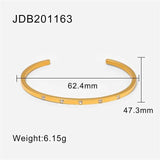 Stainless Steel Round Glossy Bracelet Unisex Open Ring Bracelet