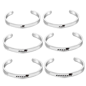 Mama Bear Bracelet Stainless Steel Adjustable Cuff