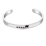 Mama Bear Bracelet Stainless Steel Adjustable Cuff