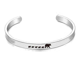 Mama Bear Bracelet Stainless Steel Adjustable Cuff