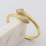 Animal Statement Cuff Bracelet Bangle with Zirconia