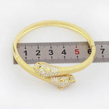 Animal Statement Cuff Bracelet Bangle with Zirconia