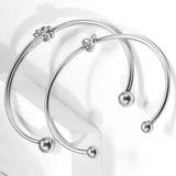 Stainless Steel Open Knot Cuff Bangle Bracelet for Women