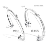 Stainless Steel Open Knot Cuff Bangle Bracelet for Women