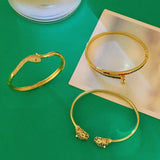 Vintage Snake Bracelet Zirconia Stainless Steel Bangle Jewelry