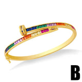 Vintage Snake Bracelet Zirconia Stainless Steel Bangle Jewelry