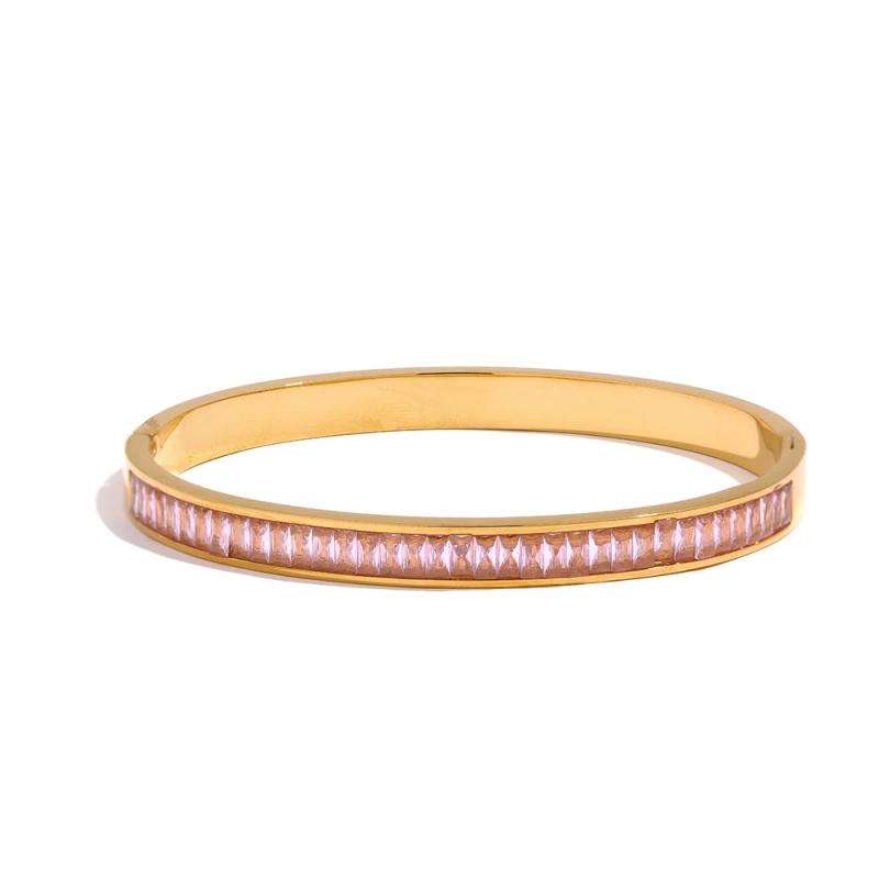 Waterproof CZ Stainless Steel Bracelet for Women