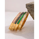 Waterproof CZ Stainless Steel Bracelet for Women