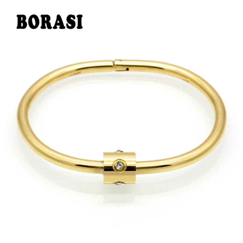 Stainless Steel Crystal Bracelets & Bangles for Women