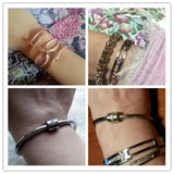 Stainless Steel Crystal Bracelets & Bangles for Women