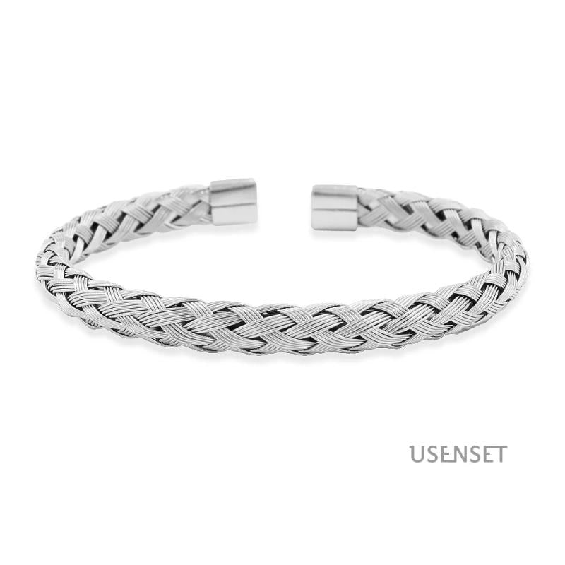 Vintage Stainless Steel Cable Wire Bracelet Bangle