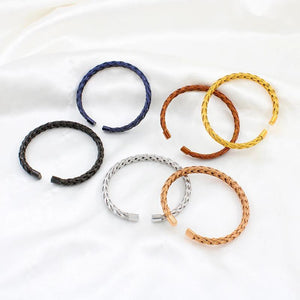 Vintage Stainless Steel Cable Wire Bracelet Bangle