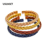 Vintage Stainless Steel Cable Wire Bracelet Bangle