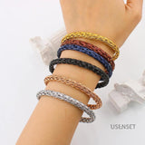 Vintage Stainless Steel Cable Wire Bracelet Bangle