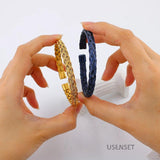 Vintage Stainless Steel Cable Wire Bracelet Bangle