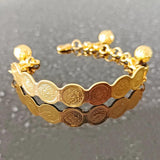 Turkish Coin Bracelet Gold-plated Metal Bead African Wedding Gift