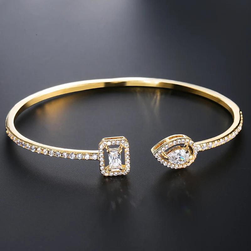 CZ Adjustable Open Bracelet for Women