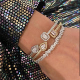CZ Adjustable Open Bracelet for Women