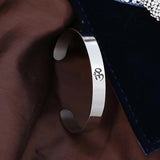 Stainless Steel Om Symbol Bracelet Sanskrit Hinduism Bangle