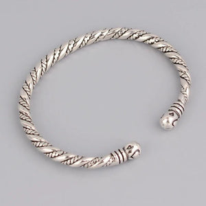 Vintage Thai Silver Twist Pattern Bracelet Bangle