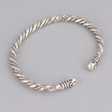 Vintage Thai Silver Twist Pattern Bracelet Bangle