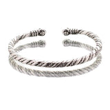 Vintage Thai Silver Twist Pattern Bracelet Bangle