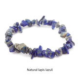 Gravel Crystal Stone Bracelets Chakra Bangles Women Purple Pink Chip Stretch