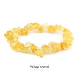 Gravel Crystal Stone Bracelets Chakra Bangles Women Purple Pink Chip Stretch