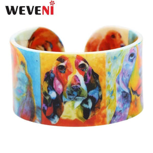 Basset Hound Bangle Bracelet Animal Jewelry Dog Lover Souvenir