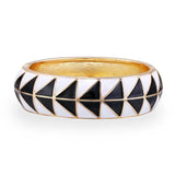 Geometric Punk Metal Slim Cuff Wide Bracelet