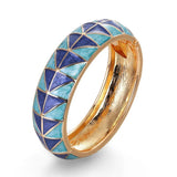 Geometric Punk Metal Slim Cuff Wide Bracelet