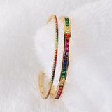 Double Layer Cuff Bangle Bracelet Copper Bangles for Women