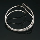 Lady Women Bracelet Silver Charm Crystal Rhinestone Special Bangle Gift #B056