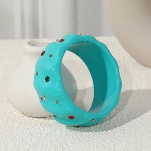 Geometric Indian Cuff Bangles for Women Colorful Jewelry Gift