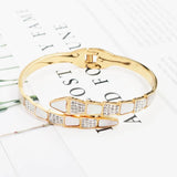 Zircon & Shells Snake Bangle Women Gift Jewelry