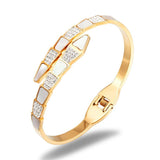Zircon & Shells Snake Bangle Women Gift Jewelry