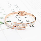 Zircon & Shells Snake Bangle Women Gift Jewelry