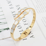 Zircon & Shells Snake Bangle Women Gift Jewelry