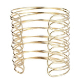 Coil Arm Bracelet Women Electroplated Armlet Bangle Open Cuff Armband