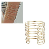 Coil Arm Bracelet Women Electroplated Armlet Bangle Open Cuff Armband