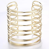 Coil Arm Bracelet Women Electroplated Armlet Bangle Open Cuff Armband