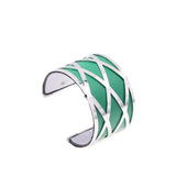 Leather Bracelet with Silver Cannage Interchangeable Bangle